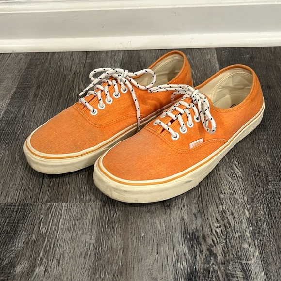 VANS J.Crew x Authentic 'Washed - Bright Orange' - 10 - Picture 2 of 9
